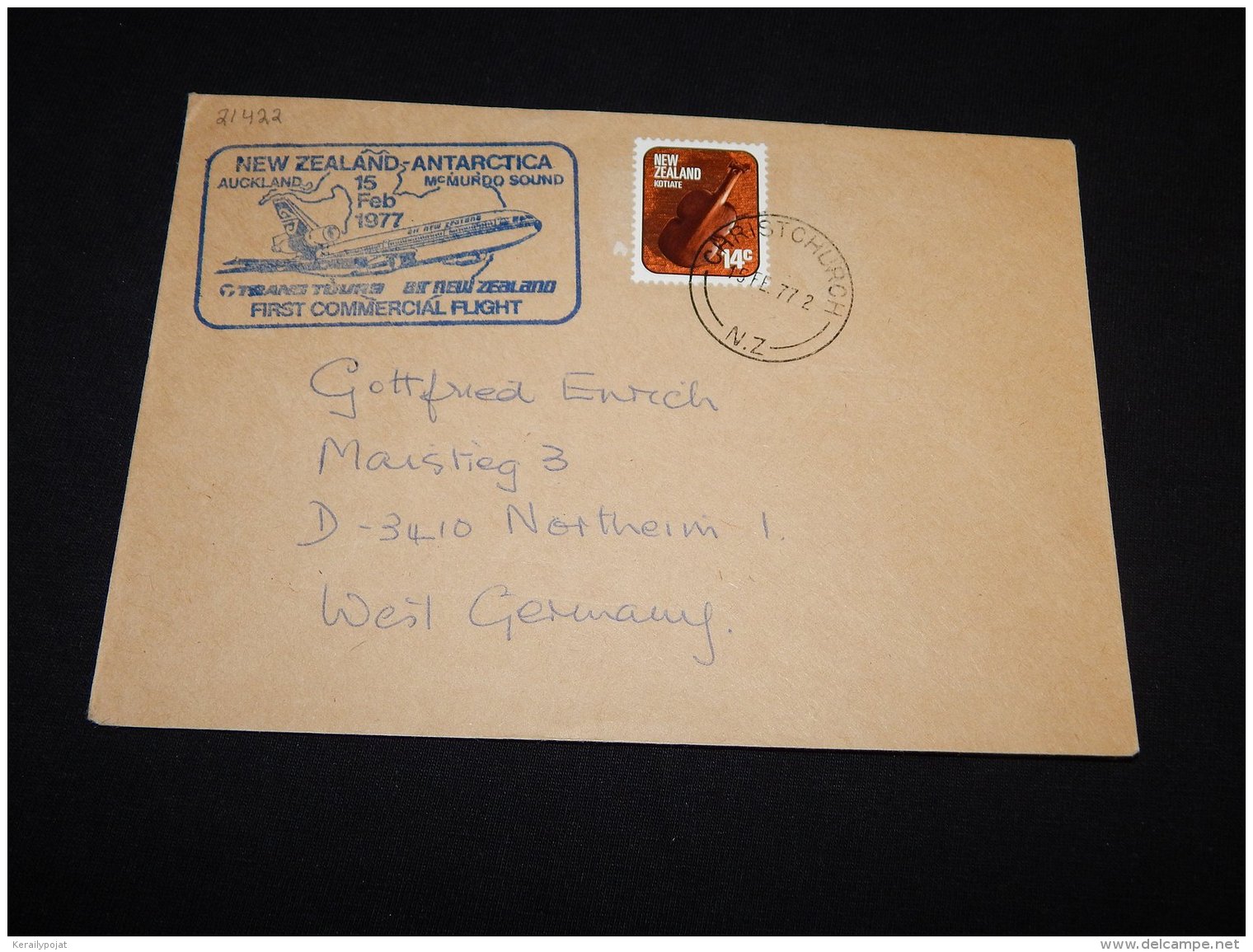 New Zealand 1977 Christchurch First Flight Cover__(L-21422) - Briefe U. Dokumente