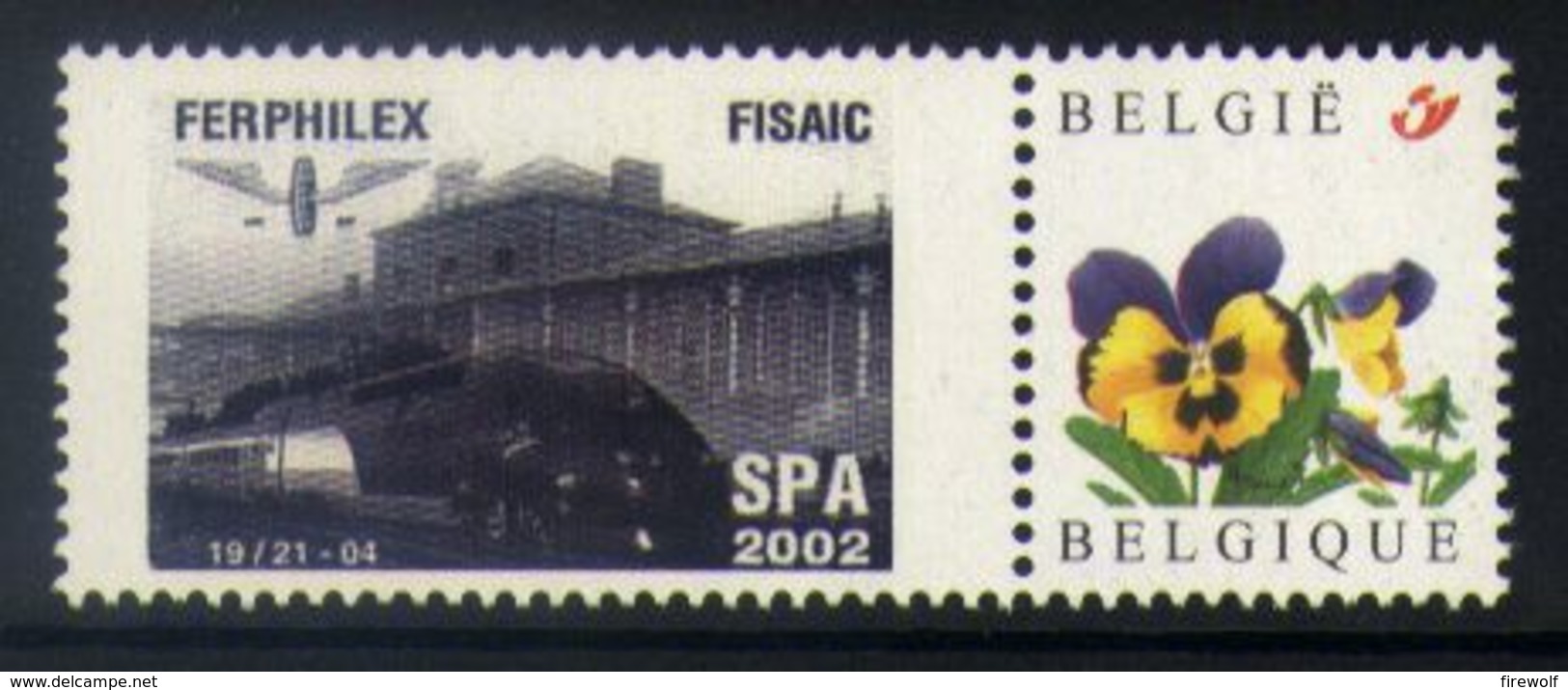 E11 - Belgium - Personalized Stamp - Ferphilex 2002 - Railways Trains - Eisenbahnen