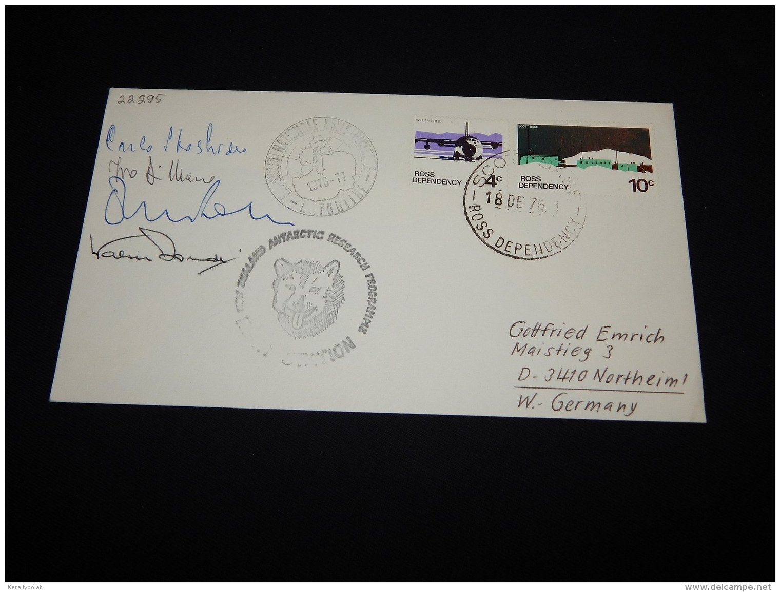 Ross Dependency 1976 Vanda Station Signature Cover__(L-22295) - Storia Postale