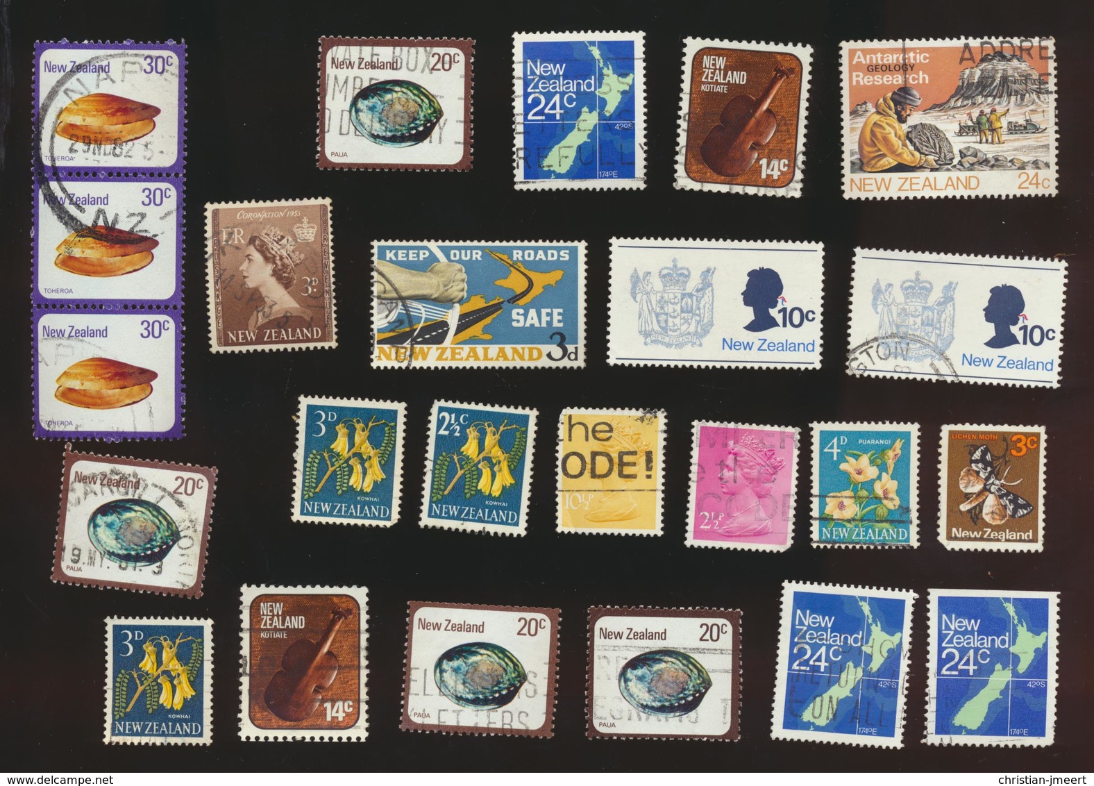 Nouvelle-Zélande  Lot De 121 Timbres Oblitérés - Colecciones & Series