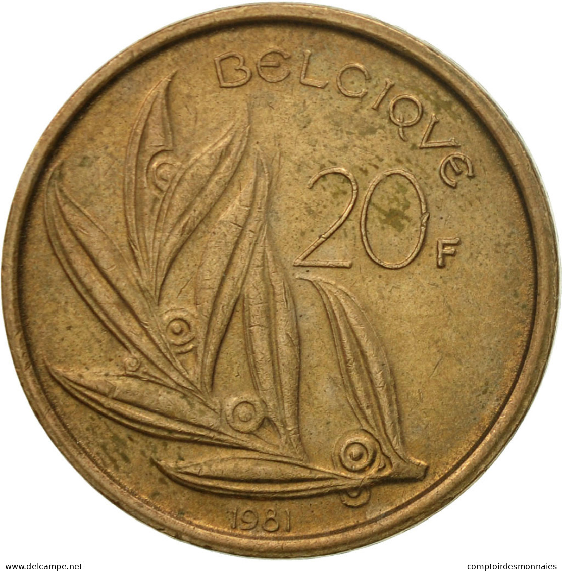 Monnaie, Belgique, 20 Francs, 20 Frank, 1981, TTB, Nickel-Bronze, KM:159 - 20 Francs