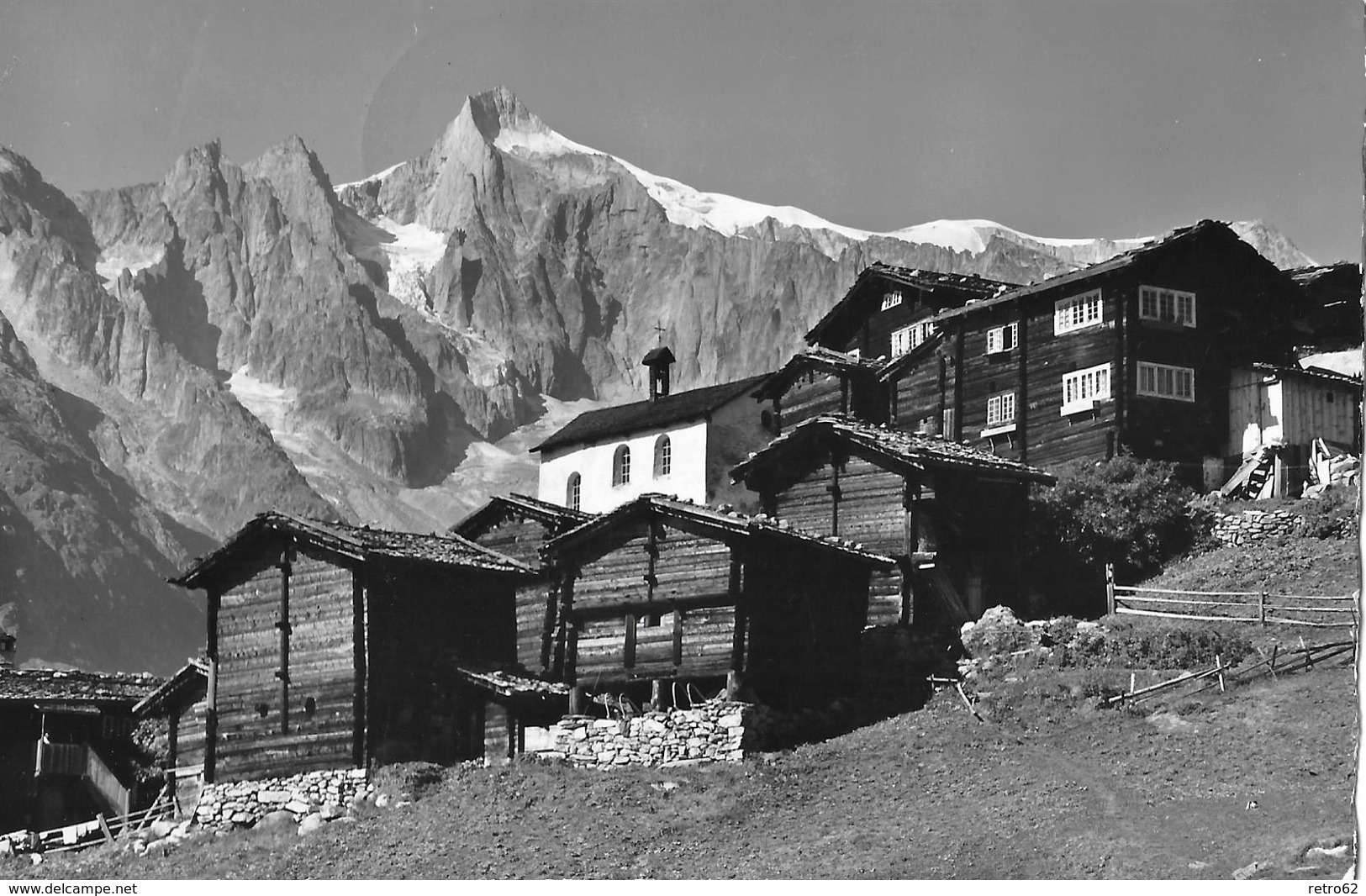 RIED BEI BELLWALD → Kleiner Weiler Oberhalb Fiesch Anno 1960 - Bellwald