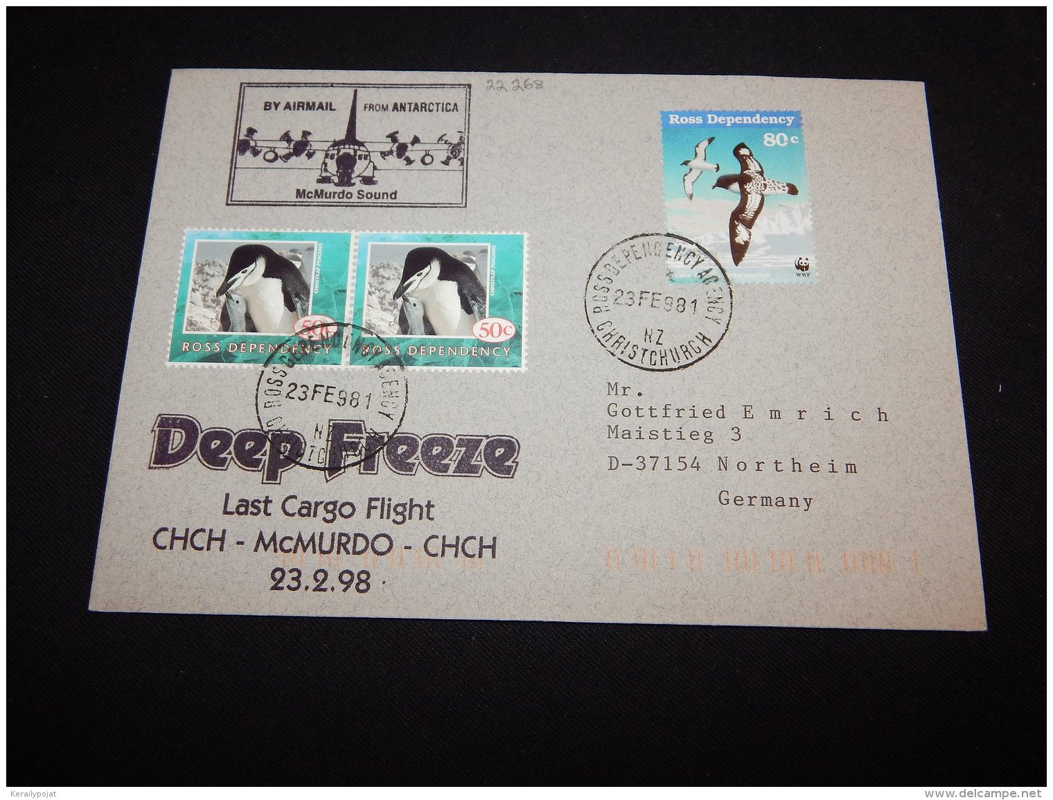 Ross Dependency 1998 Deep Freeze Cover__(L-22268) - Covers & Documents