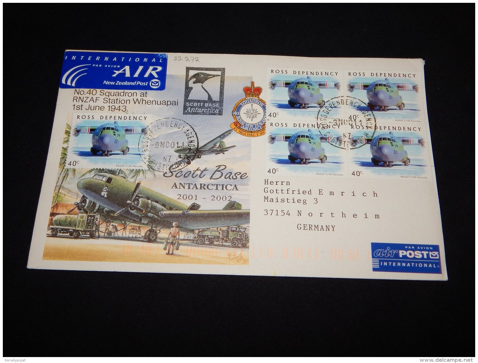Ross Dependency 2001 RNZAF Station Whenuapai Cover__(L-22272) - Covers & Documents