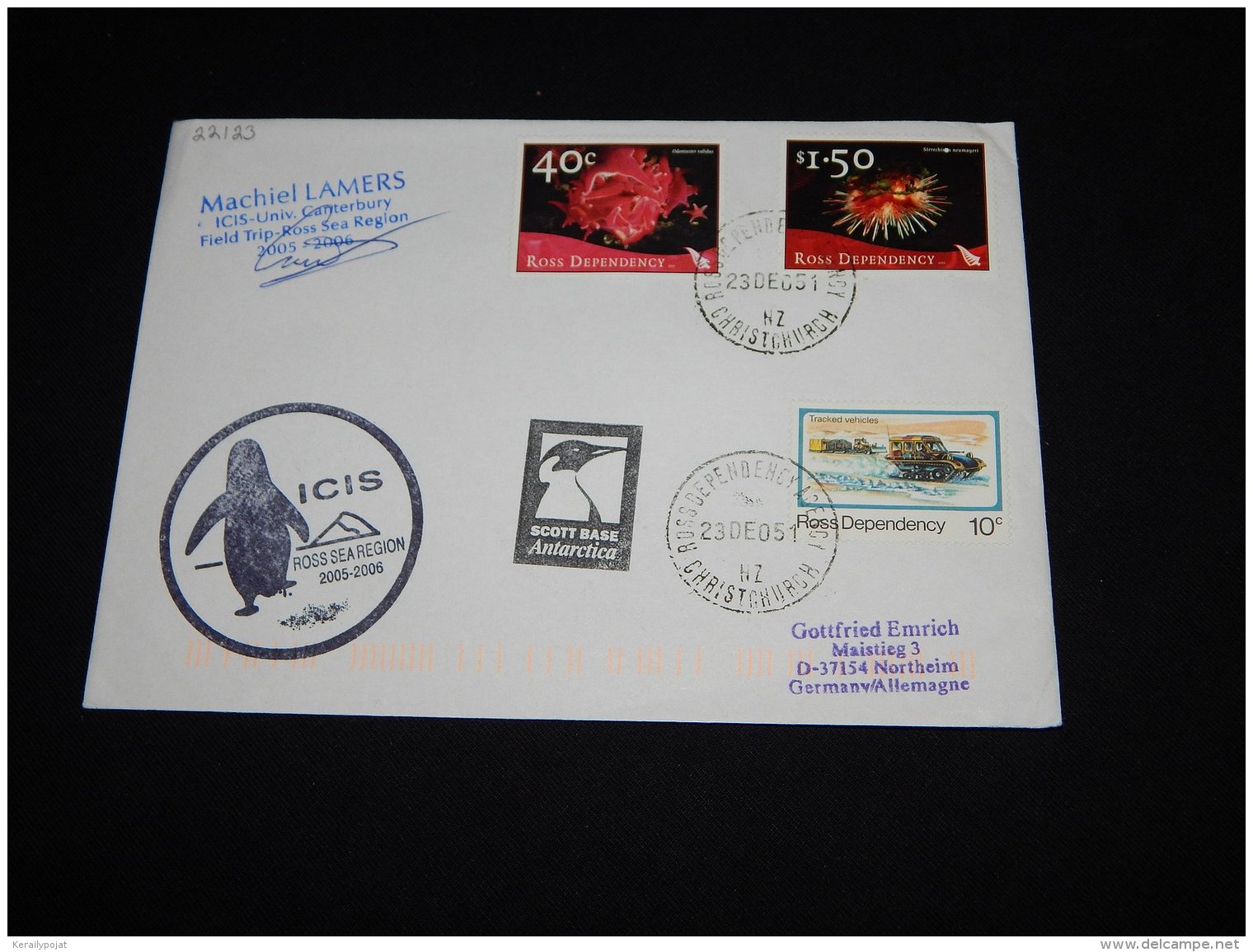 Ross Dependency 2005 Icis Ross Sea Region Cover__(L-22123) - Covers & Documents