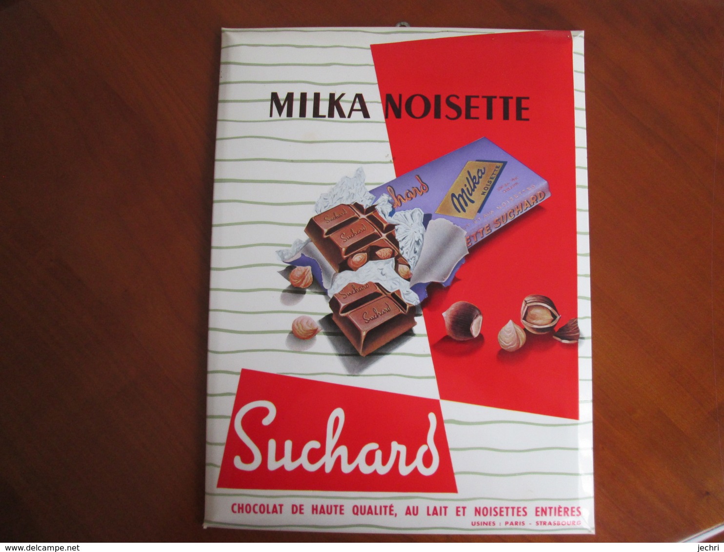 PUBLICITE  CARTONNE  MILKA NOISETTE SUCHARD - Enseignes