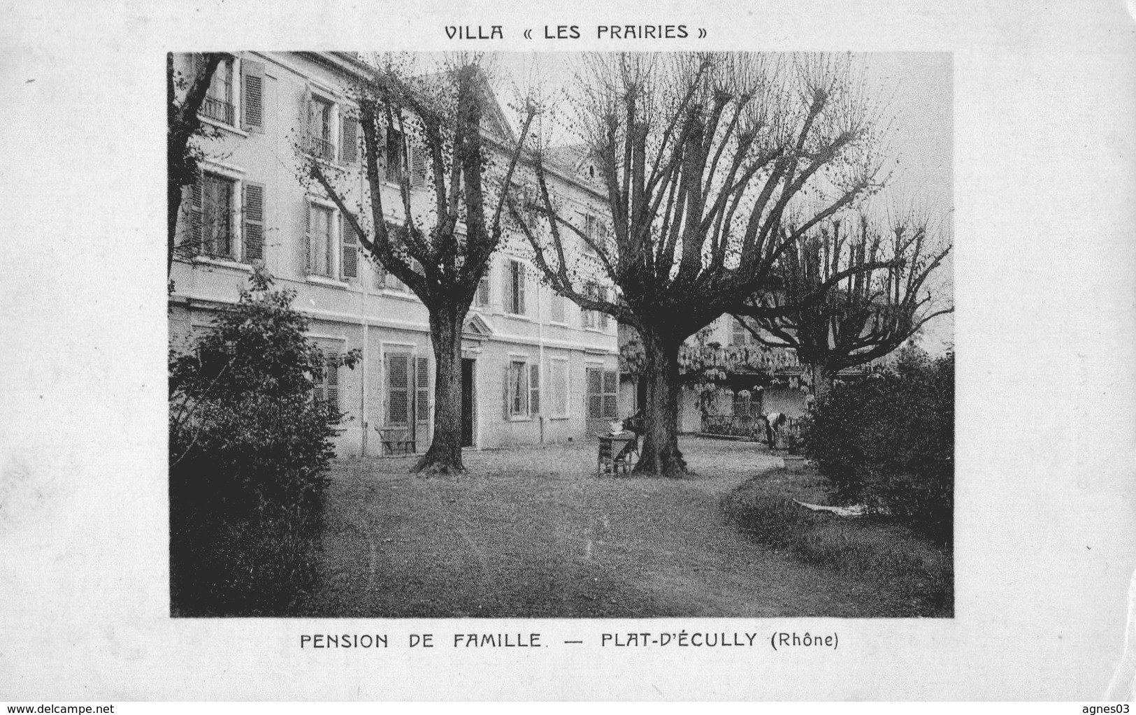 PLAT D' ECULLY   -  Villa Les Prairies - Pension De Famille - Autres & Non Classés