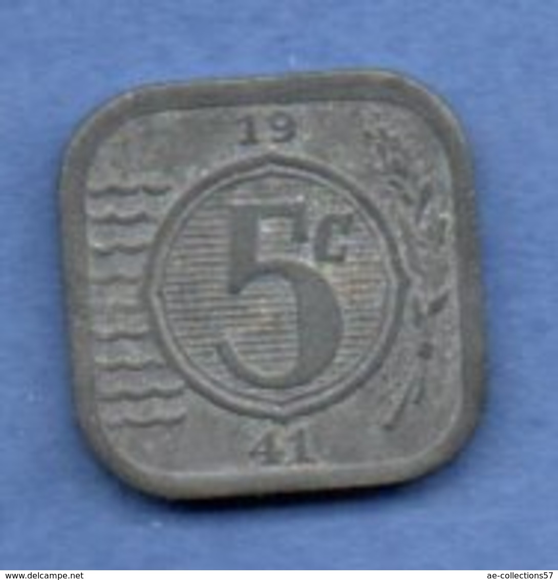 Pays - Bas  -- 5 Cents 1941  -- Km # 172  -  état  TB+ - 5 Cent