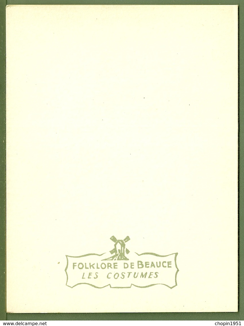 • CARTE DOUBLE - FOLKLORE DE BEAUCE - MEUNIER - Personnages