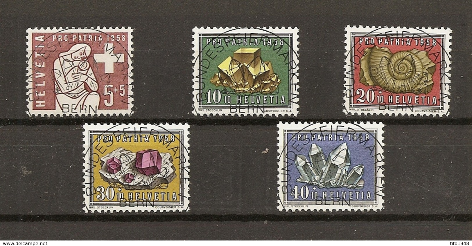 Schweiz, 1958 Pro Patria Satz, ET Vollstempel,  Bundesfeiermarken Bern, Siehe Scans! - Used Stamps