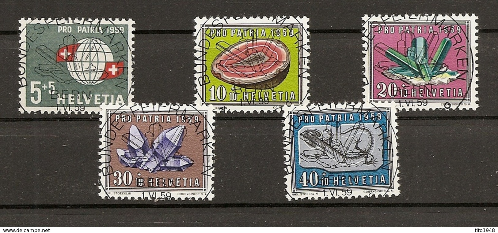 Schweiz, 1959 Pro Patria Satz, ET Vollstempel, Bundesfeiermarken Bern, Siehe Scans! - Used Stamps
