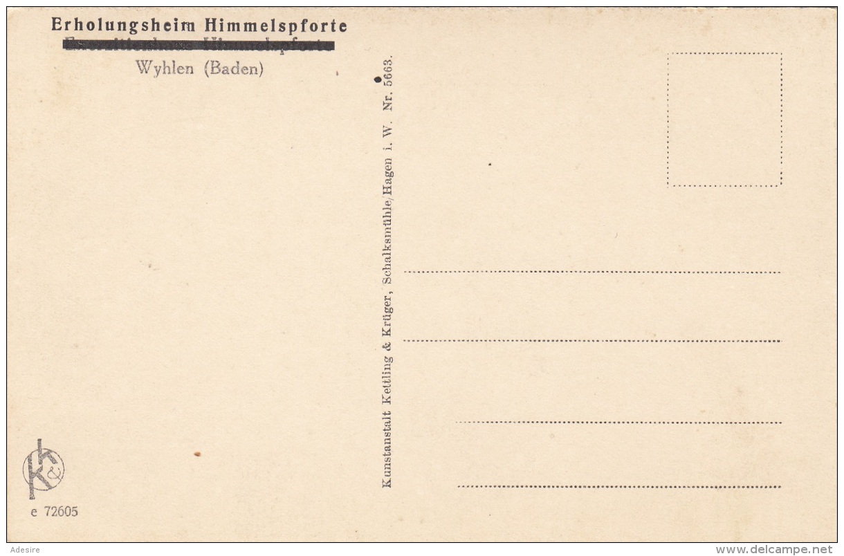 WYHLEN (Baden) Erholungsheim Himmelspforte Kleiner Speisesaal 1932 - Grenzach-Whylen