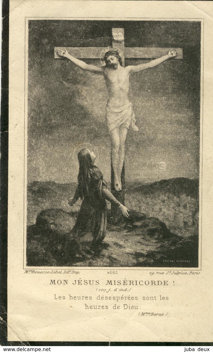 MEMENTO   Marie-Thérèse De Lamaugarny , épouse Defaye , Morte Dans La Catastrophe De Mielan En 1922  . - Images Religieuses