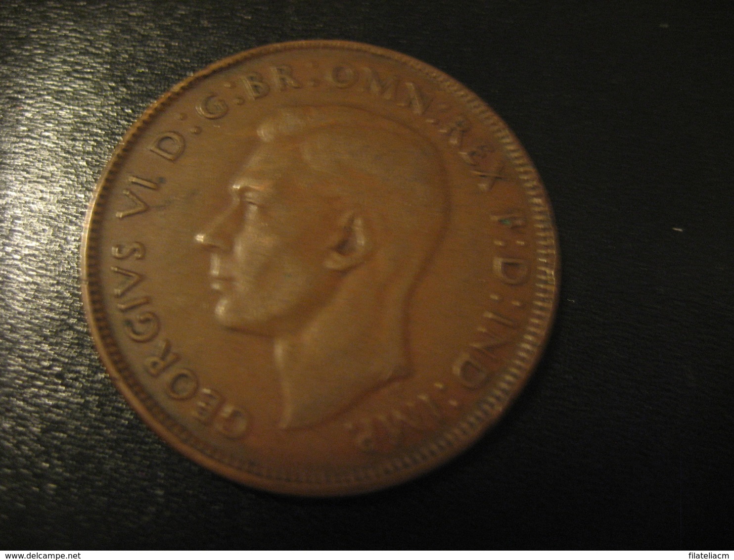 One Penny 1943 George VI AUSTRALIA Coin Kangaroo - Penny