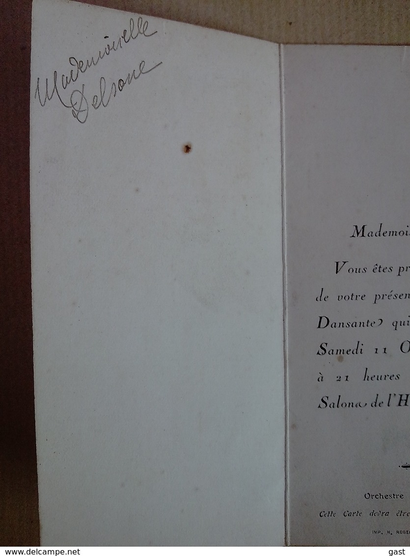 86 LOUDUN  CLASSE 1925 SOIREE DANSANTE DU 11 OCTOBRE  1924 AU  SALON   DE L  HOTEL  DE VILLE ---  ORCHESTRE   LEMERT - Programs