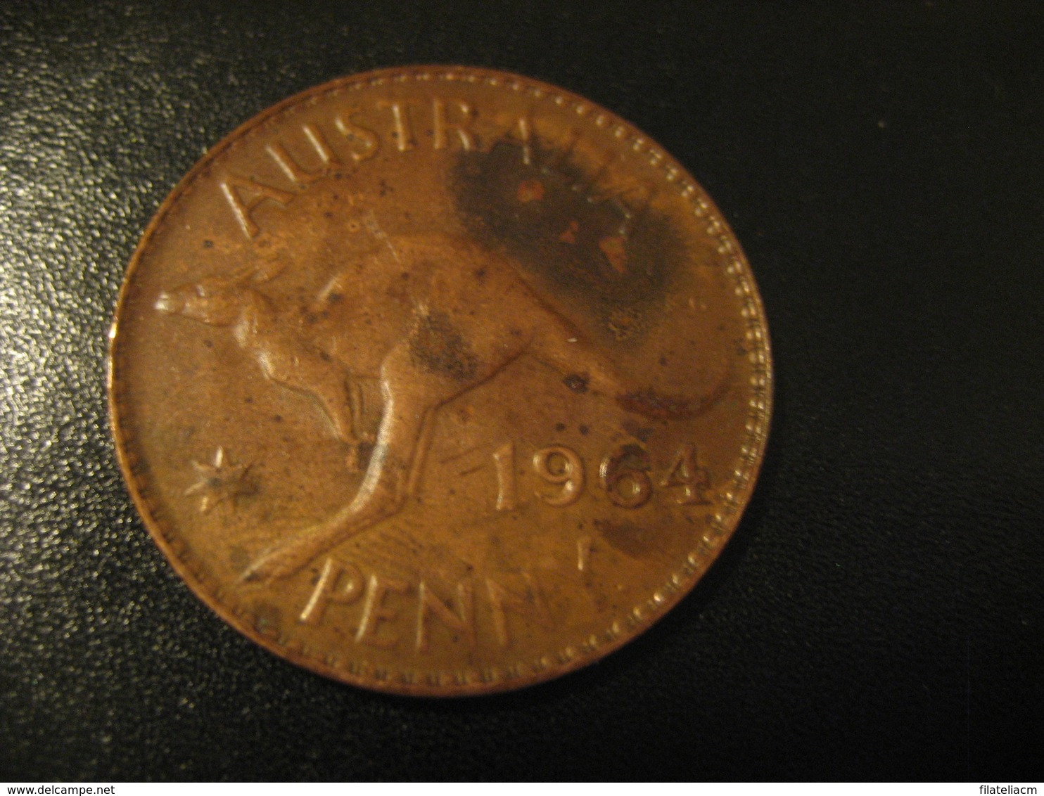 One Penny 1964 QEII AUSTRALIA Coin Kangaroo - Penny