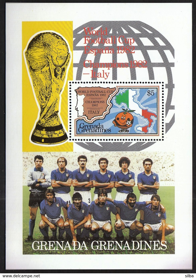 Grenada Grenadines / Football, Soccer / World Cup Spain 1982 / Michel Bl 69 / Winner Italy - 1982 – Espagne