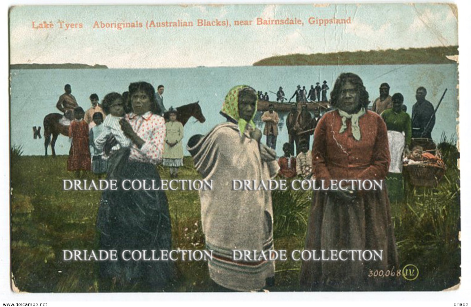 CARTOLINA ABORIGENI LAKE TYERS ABORIGINALS NEAR BAIRNSDALE GIPPSLAND AUSTRALIA ANNO 1909 - Aborigeni