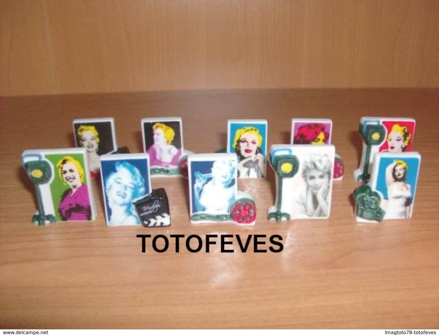 SERIE COMPLETE MARILYN POP ART DE 10 FEVES N°392 - Other & Unclassified