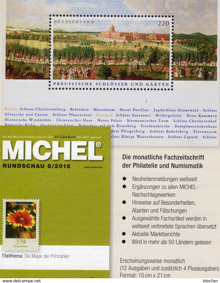 MICHEL Briefmarken Rundschau 8/2018 neu 6€ stamps of the world catalogue/magacine of Germany ISBN 978-3-95402-600-5