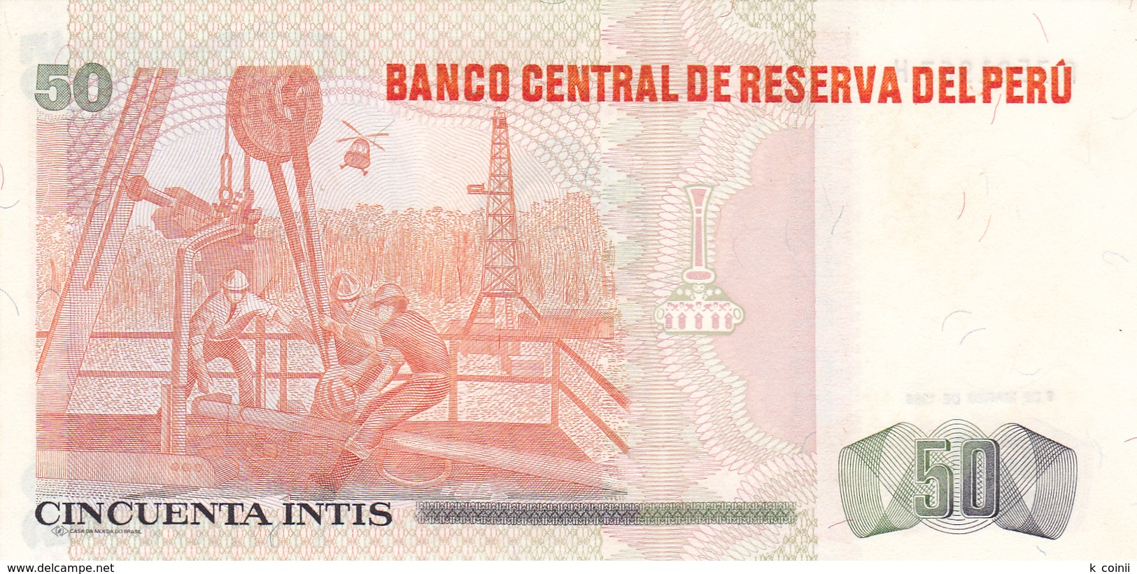 Peru - 50 Intis 6 March 1986 - UNC - Pérou