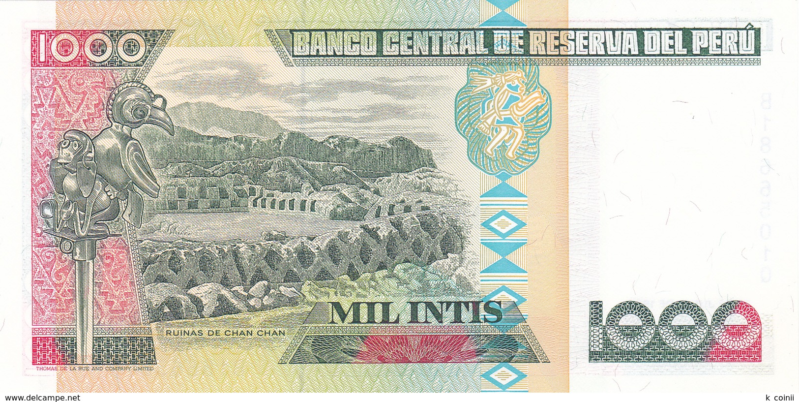 Peru - 1000 1.000 Intis 28 June 1988 - UNC - Pérou