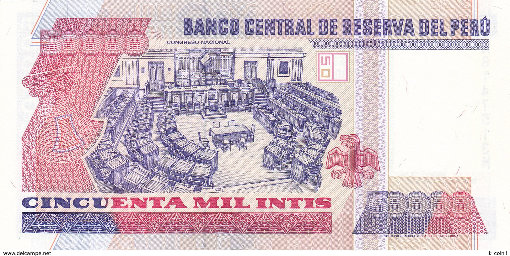 Peru - 50000 50.000 Intis 28 June 1988 - UNC - Pérou