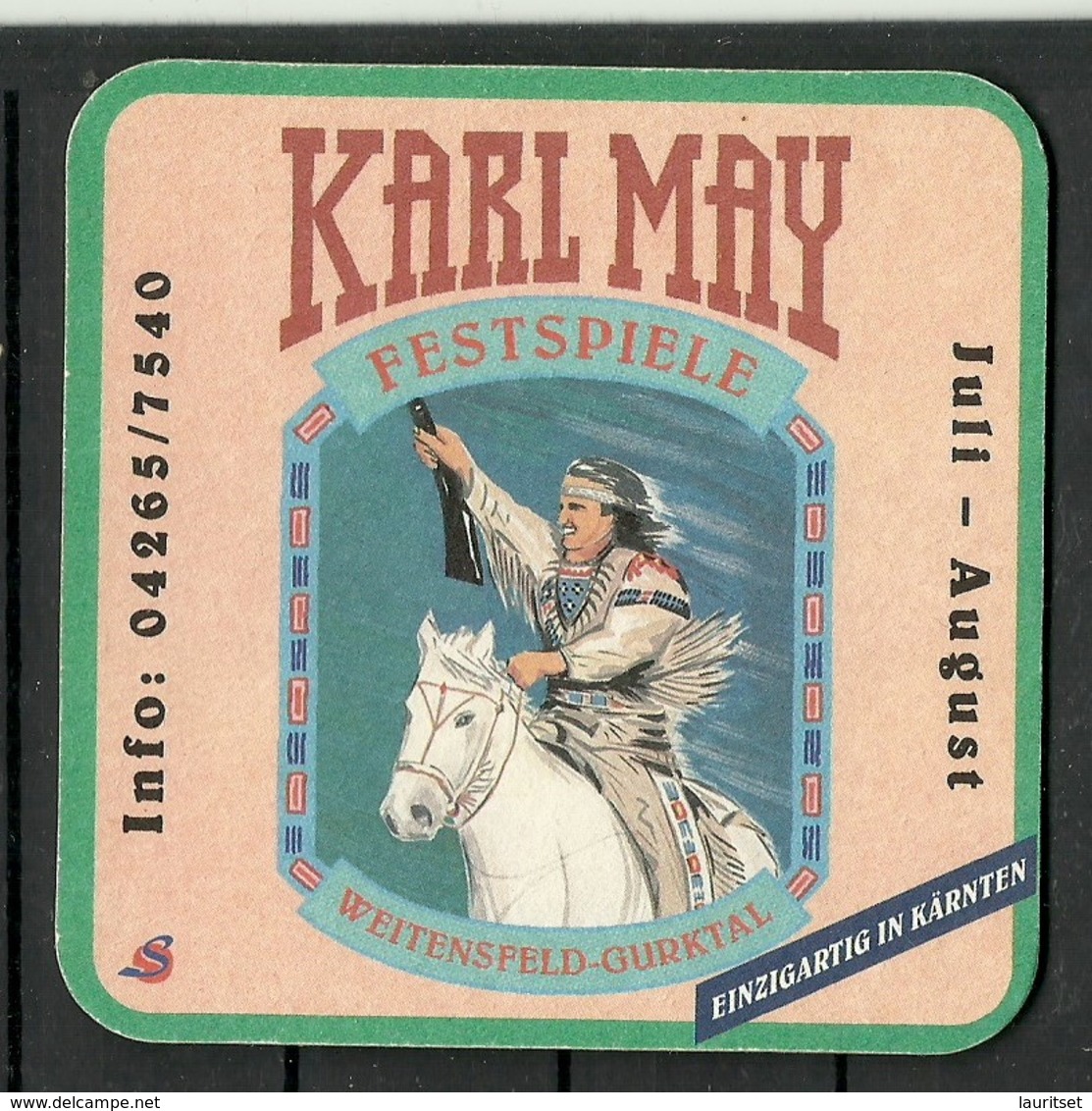 Bierdeckel Deutschland Karl May Hirter Indianer - Sotto-boccale