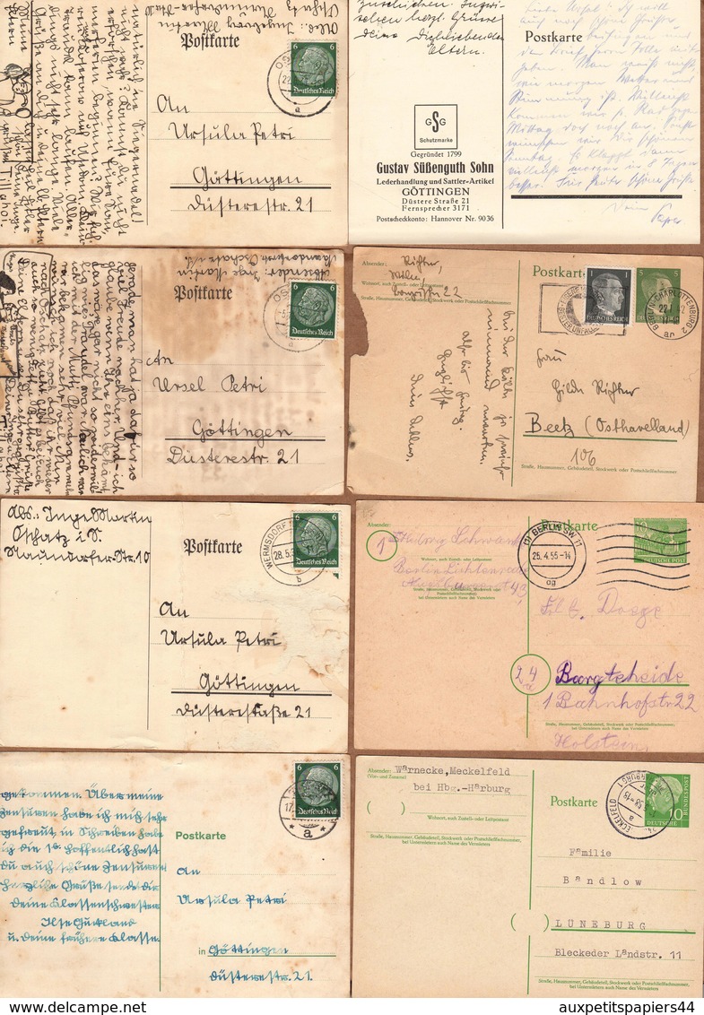 Lot De 24 CPA Lettres Avec Timbre Et Cachet Avec Correspondance Allemande De 1900 à 1960 - DDR - Deutschland - Verzamelingen & Kavels