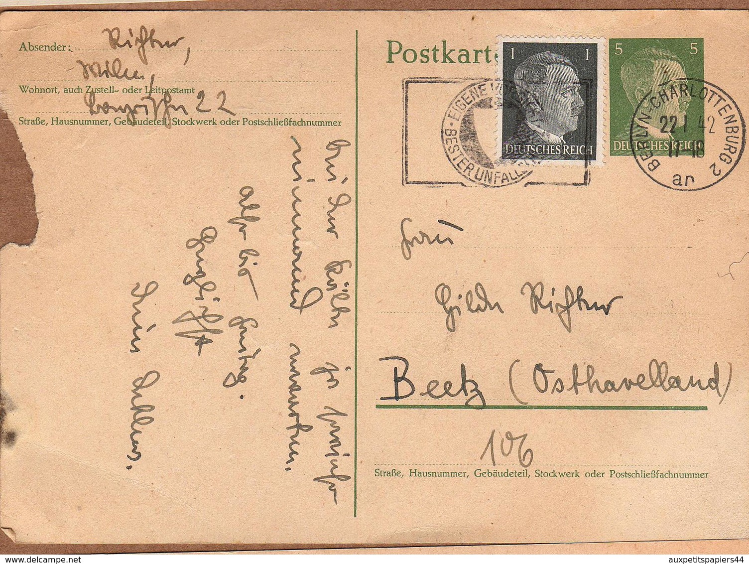 Lot de 24 CPA Lettres avec Timbre et Cachet avec correspondance Allemande de 1900 à 1960 - DDR - Deutschland
