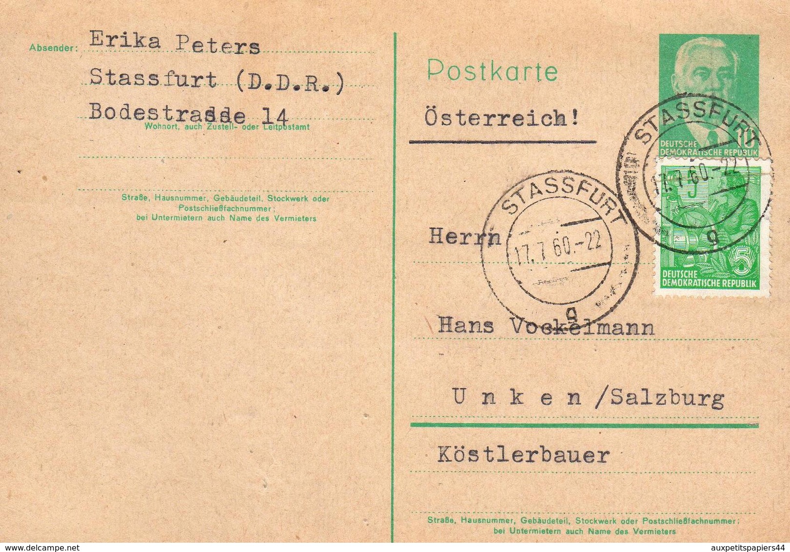 Lot de 24 CPA Lettres avec Timbre et Cachet avec correspondance Allemande de 1900 à 1960 - DDR - Deutschland