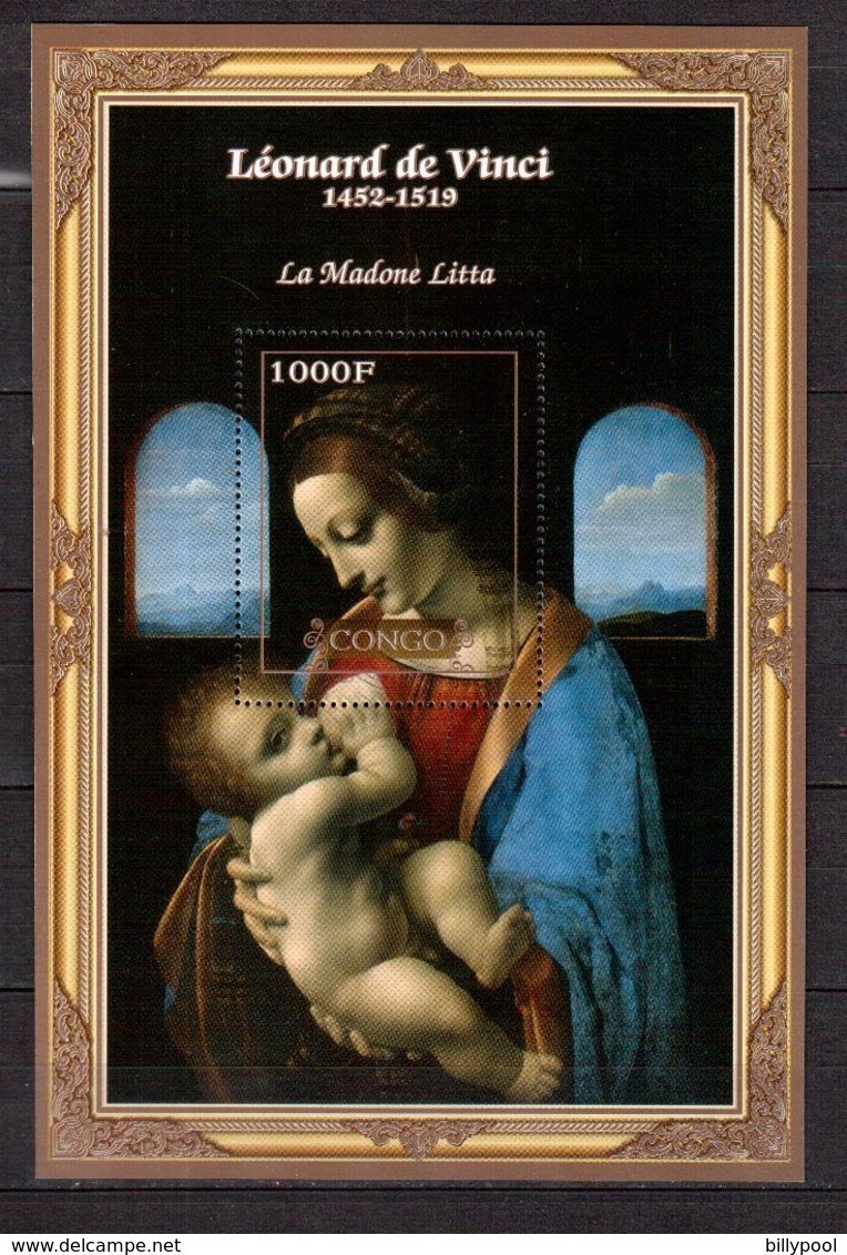 CONGO   Painting, L.Da Vinci,  SS  Perf. - Other & Unclassified