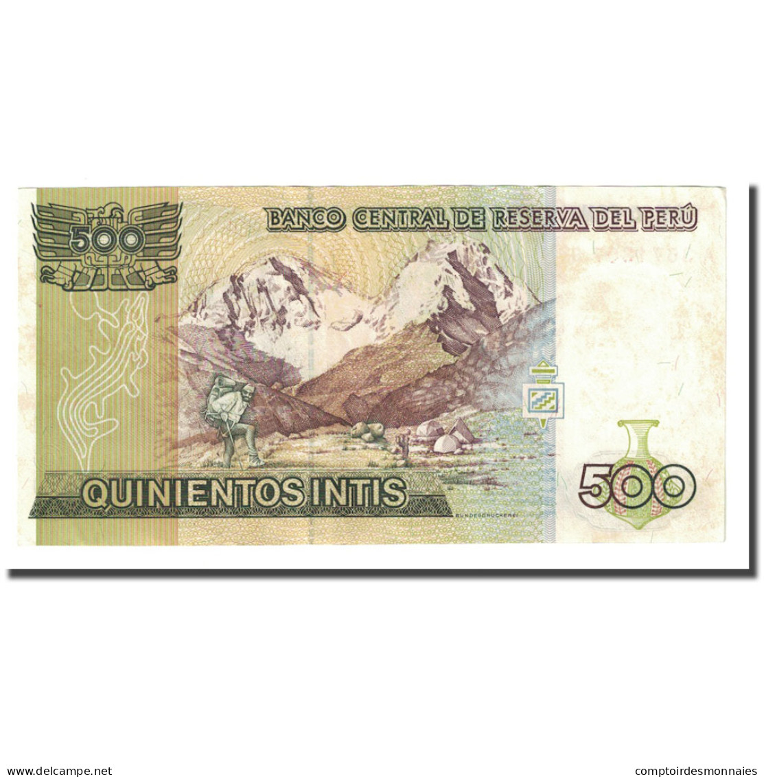 Billet, Pérou, 500 Intis, 1987-06-26, KM:134b, TTB+ - Pérou