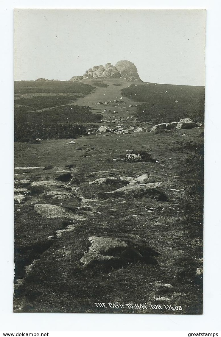 Postcard Devon Rp The Path To Haytor Chapman And Sons  Dartmoor Unused - Dartmoor