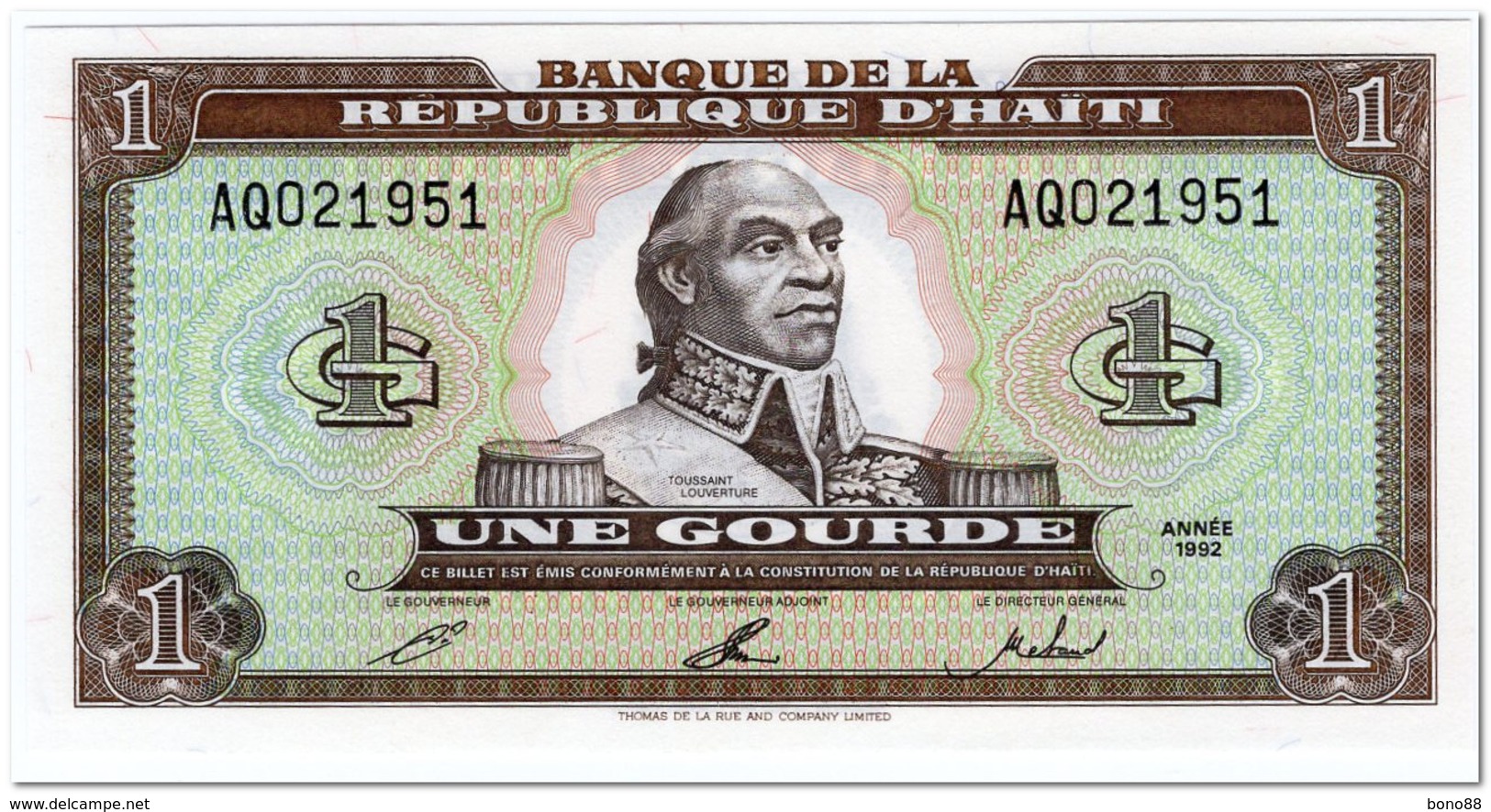 HAITI,1 GOURDE,1992,P.259,UNC - Haïti