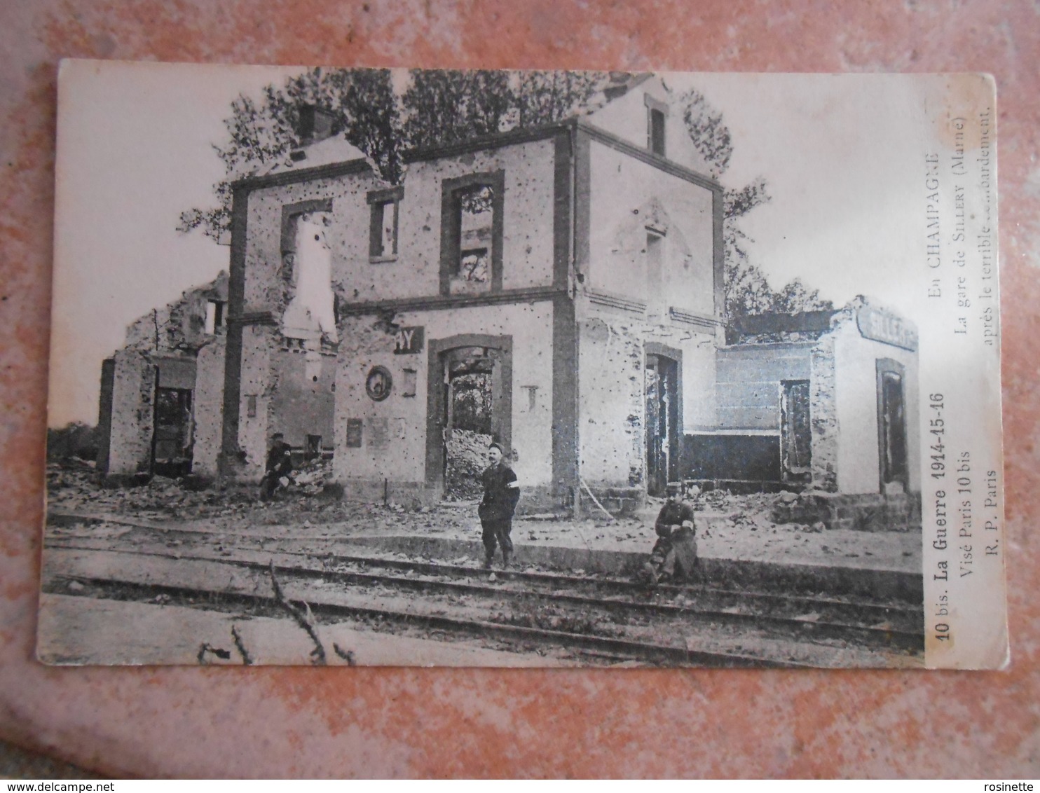 51 MARNE / MILITARIA / SILLERY La Gare Après Le Terrible Bombardement De La Guerre 1914-15-16 - Sillery