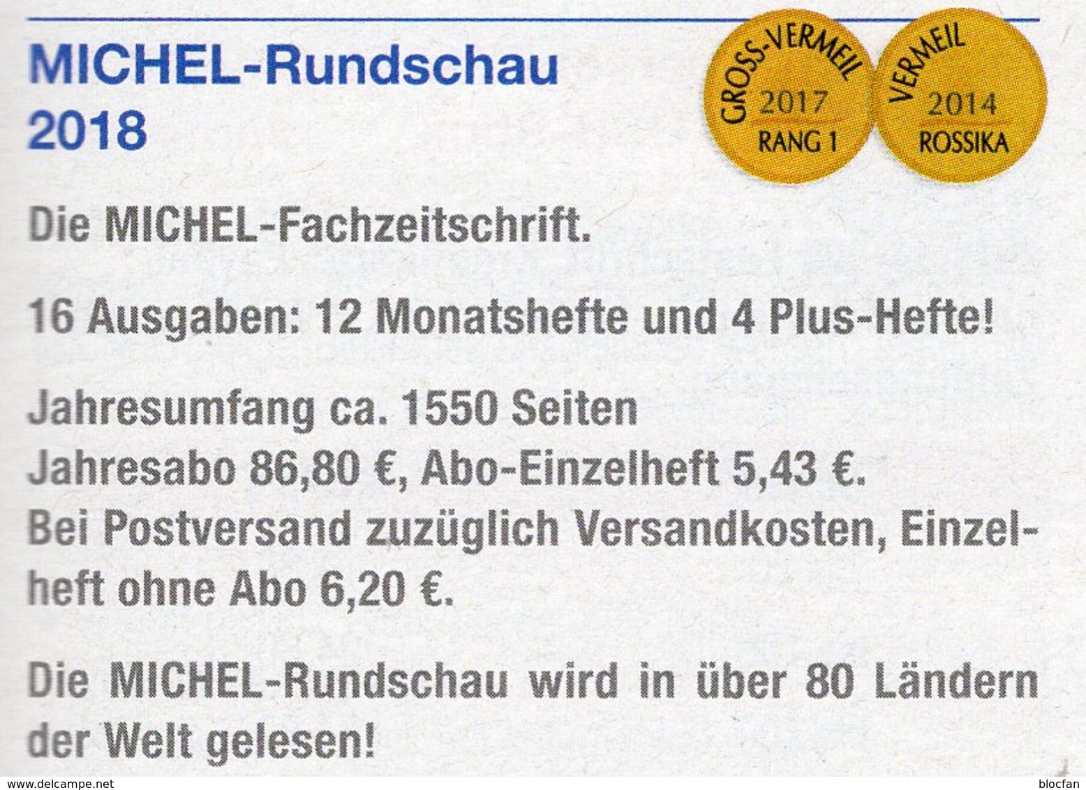 MICHEL Briefmarken Rundschau 8/2018 neu 6€ stamps of the world catalogue/magacine of Germany ISBN 978-3-95402-600-5