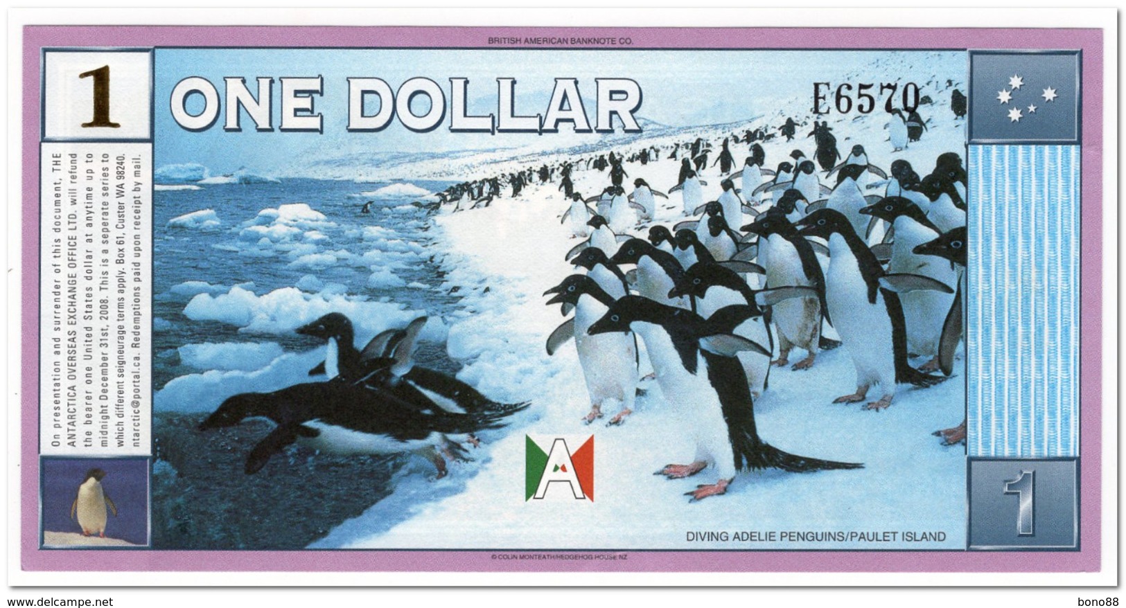 ANTARCTICA,1 DOLLAR,1999,AU-UNC - Autres & Non Classés