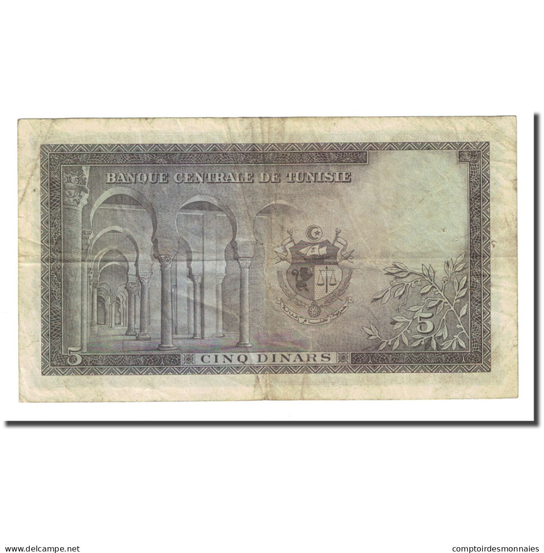 Billet, Tunisie, 5 Dinars, 1960-11-01, KM:59, TB - Tunisia