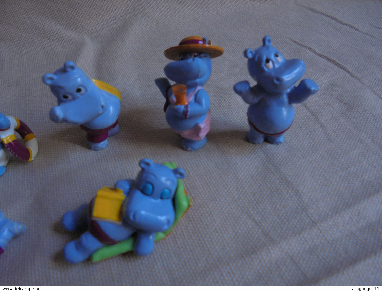 Vintage - Petit Lot De 11 Hippopotames Kinder - Aufstellfiguren