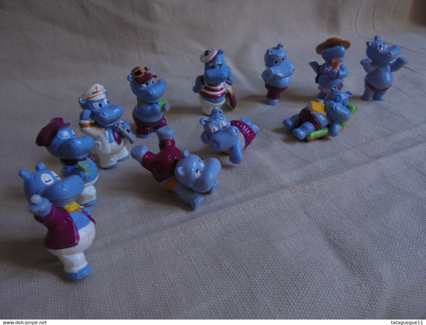 Vintage - Petit lot de 11 Hippopotames Kinder