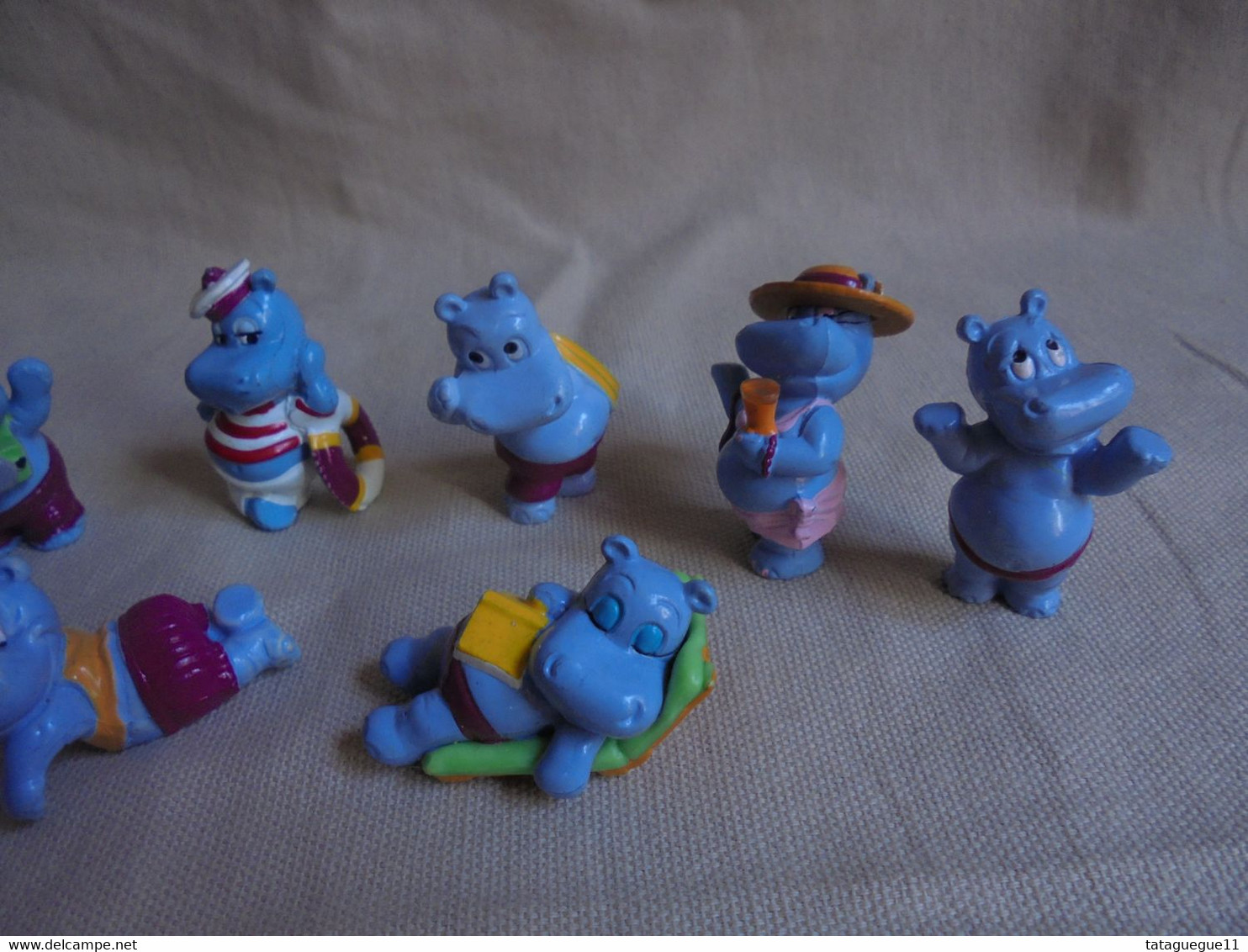 Vintage - Petit lot de 11 Hippopotames Kinder