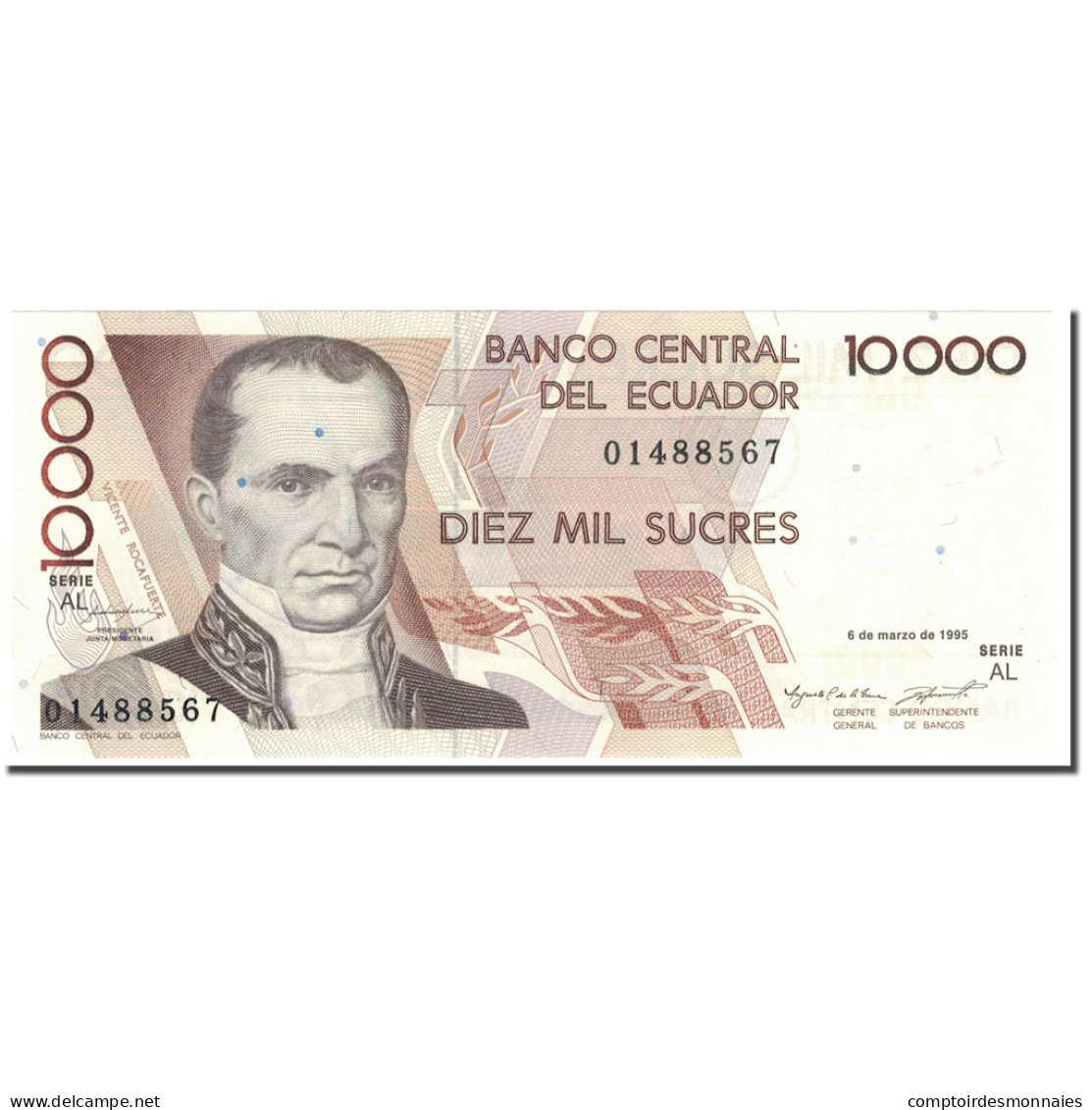 Billet, Équateur, 10,000 Sucres, 1995-03-06, KM:127b, NEUF - Ecuador