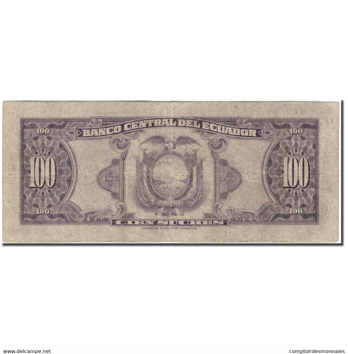 Billet, Équateur, 100 Sucres, 1980-02-01, KM:112a, B - Ecuador