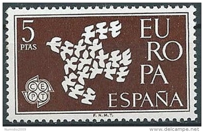 1961 EUROPA SPAGNA 5 P MNH ** - EV - 1961