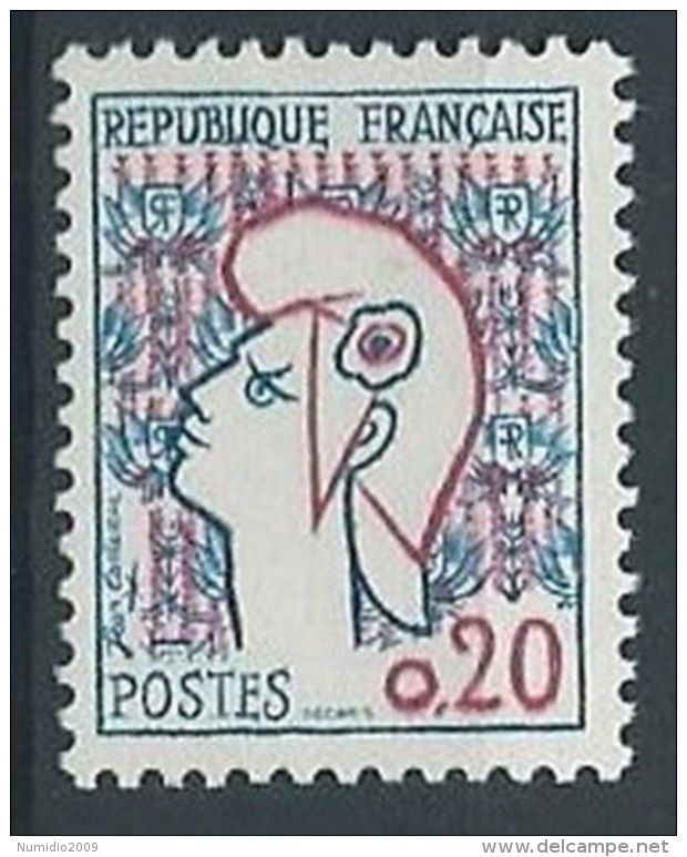 1961 FRANCIA MARIANNA DI COCTEAU MNH ** - FR764 - 1961 Marianne Of Cocteau