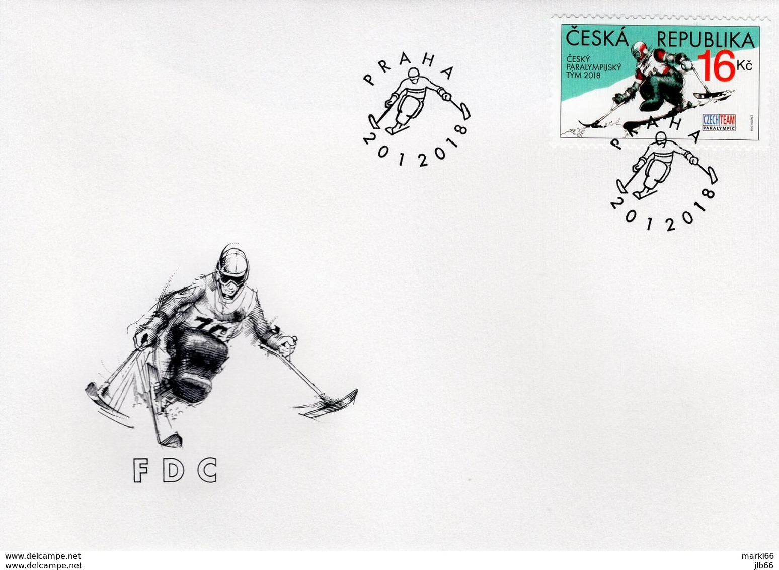 2 FDC 2018 : Jeux Olympiques PyeongChang Monoski Et Biatrhlon Tireur En Position Debout - FDC