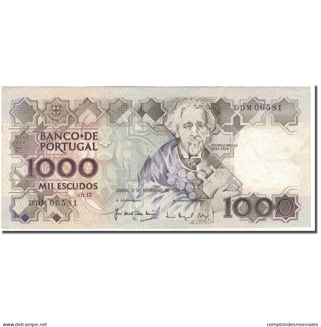 Billet, Portugal, 1000 Escudos, 1989-11-09, KM:181f, TTB+ - Portugal