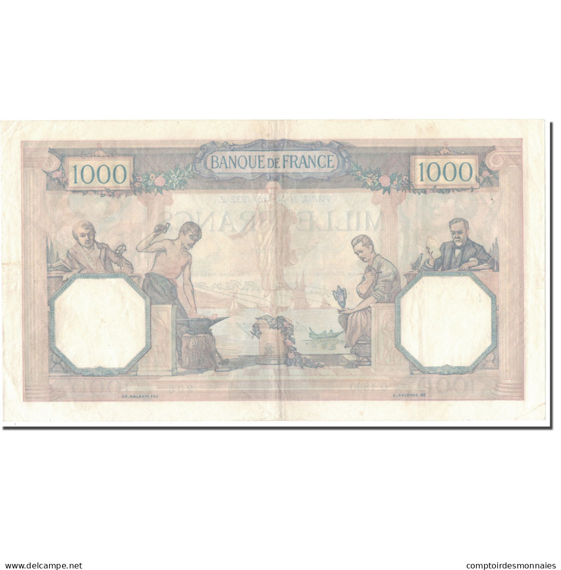 France, 1000 Francs, 1 000 F 1927-1940 ''Cérès Et Mercure'', 1932-04-14, SUP - 1 000 F 1927-1940 ''Cérès E Mercure''