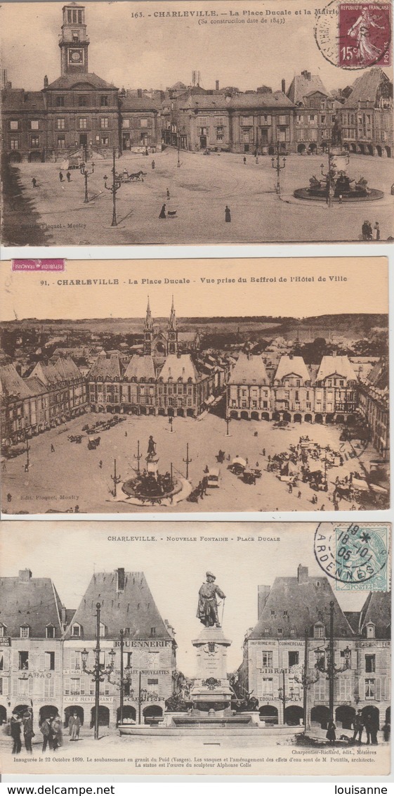 18 / 9 / 23  -  LOT  DE 6  CPA  DE. CHARLEVILLE  ( 08 ) Toutes Scanées - 5 - 99 Cartes